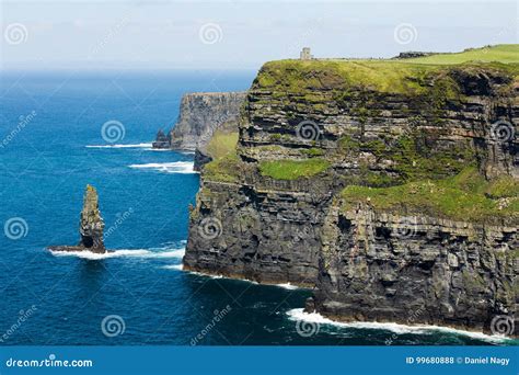 Cliffs Of Moher North Ireland Sea Coastline Sunny Summer Landscape