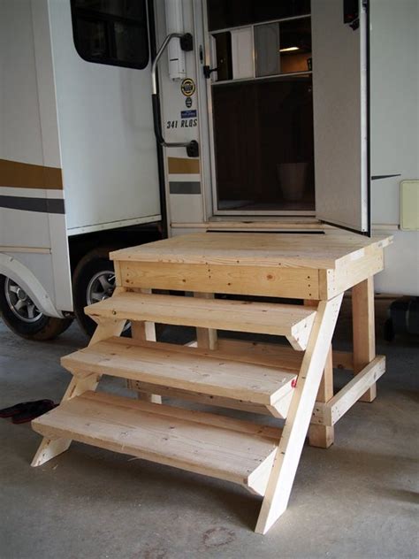 Jan 06, 2015 · the previous owner had used the camper for only one trip. RV Entrance Steps with Landing. Simple design and build ...