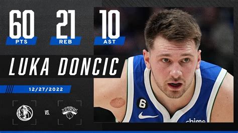 Nba Players React To Luka Doncic Putting Up 60 Point Triple Double In Last Nights Game Vs Knicks