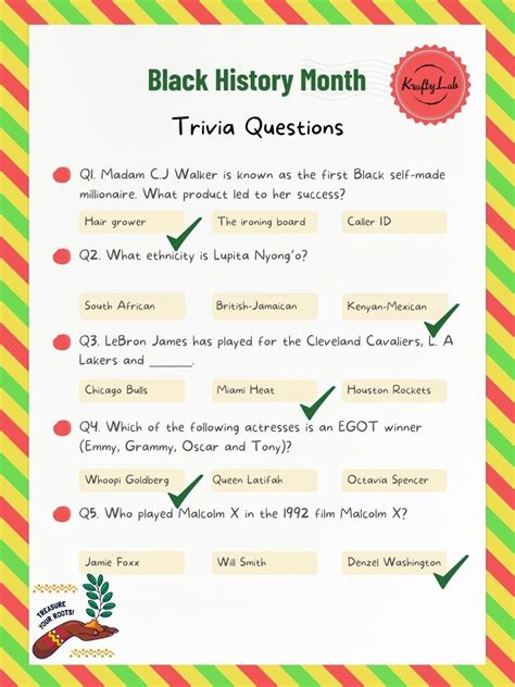 40 Black History Month Trivia Questions For Work