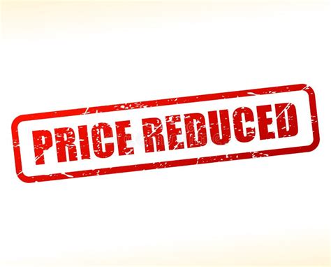 Price Reduced Home For Sale Sign Lower Value Stock Illustration