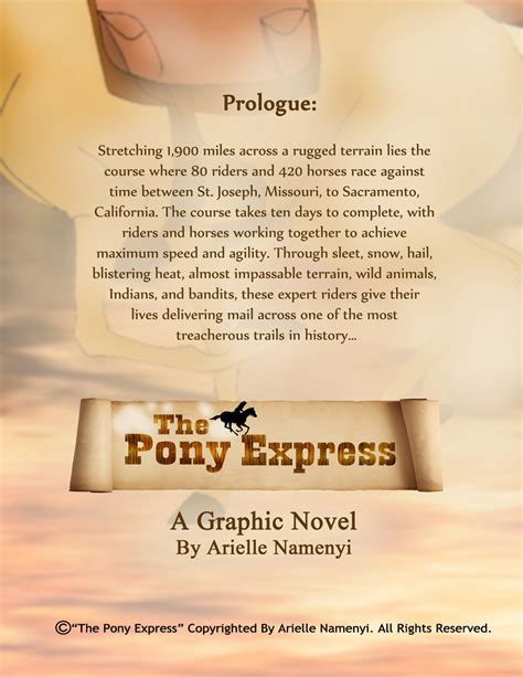 The Pony Express Prologue By An Christiancomics On Deviantart