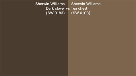 Sherwin Williams Dark Clove Vs Tea Chest Side By Side Comparison