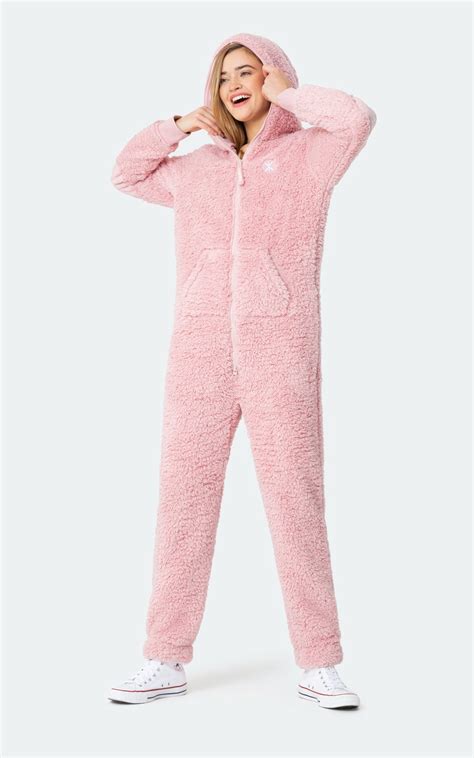 Teddy Fleece Jumpsuit 2 0 Soft Pink Jumpsuit Cozy Fashion Soft Pink