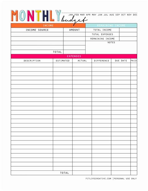 Best Personal Finance Spreadsheet Spreadsheet Downloa Best Personal