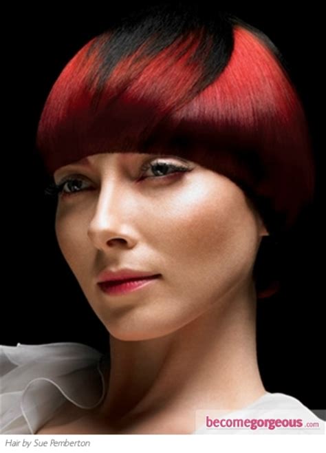 Pictures Hair Highlights Ideas Two Tone Red Hair Color Idea
