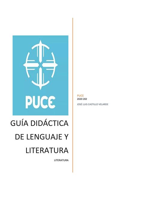 GuÍa DidÁctica De Lenguaje Y Literatura By Luis Velarde Castillo Issuu
