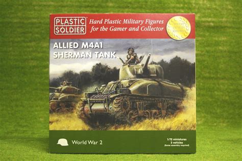 Plastic Soldier Ww2 Allied M4a1 Sherman Tank 20mm 172nd Scale Arcane