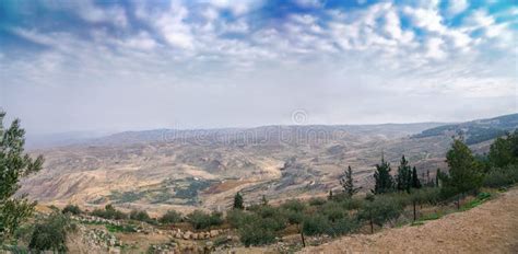 Panoramic View From The Mount Nebo Stock Photo Image Of Mountain