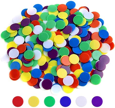 500 Pieces Counters Counting Chips Plastic Markers Mixed Colors For