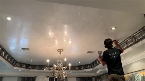 Venetian Plaster Sexing Up This Clean White Ceiling Exotic Wall Finishes Youtube