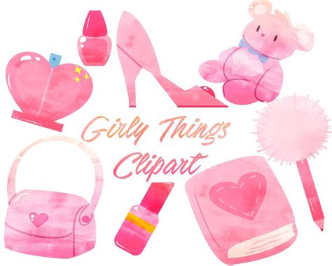 Girly Things Clipart For Personal And Commercial Use Instant Etsy