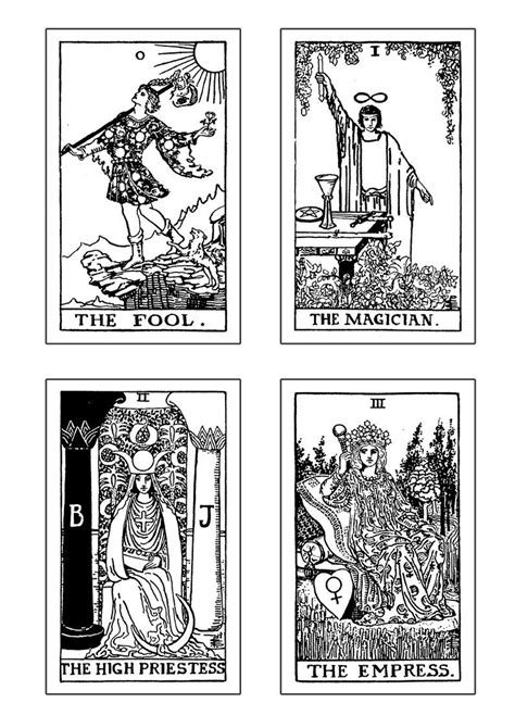 Printable Tarot Pdf Color Your Own Cards Tarot Journal Instant