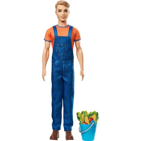 Barbie Sweet Orchard Farm Ken Doll With Blue Pail And Accessories Doll