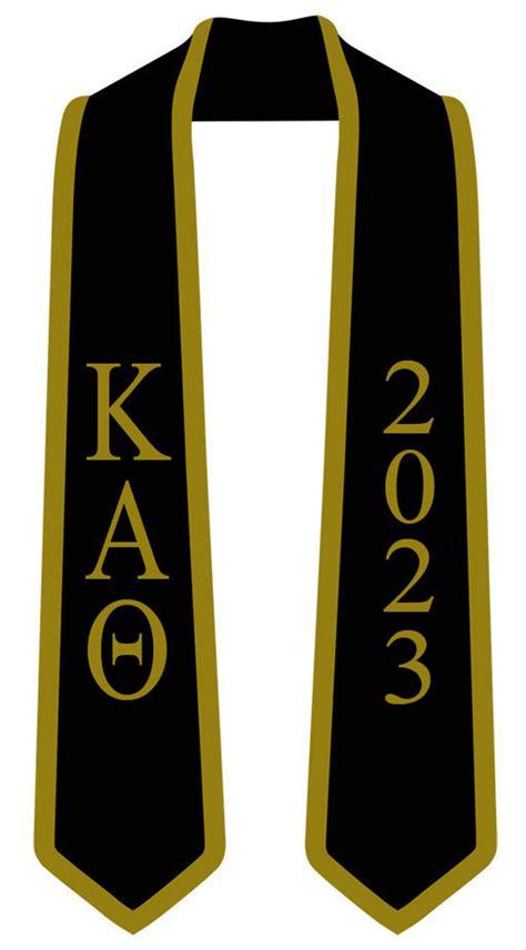 Discount Kappa Alpha Theta Greek 2 Tone Lettered Graduation Sash Stole