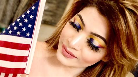 Click a cosmetic to see more information about it. FOURTH OF JULY Eye Makeup Tutorial | Blue, White & Red Eyeshadow | Sylvia - YouTube