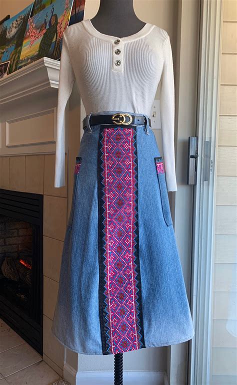 Long Skirt Pattern Women Denim Skirt Vintage Skirt Pattern Etsy