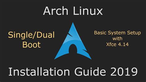 Arch Linux Installation Guide 2019 2020 Youtube