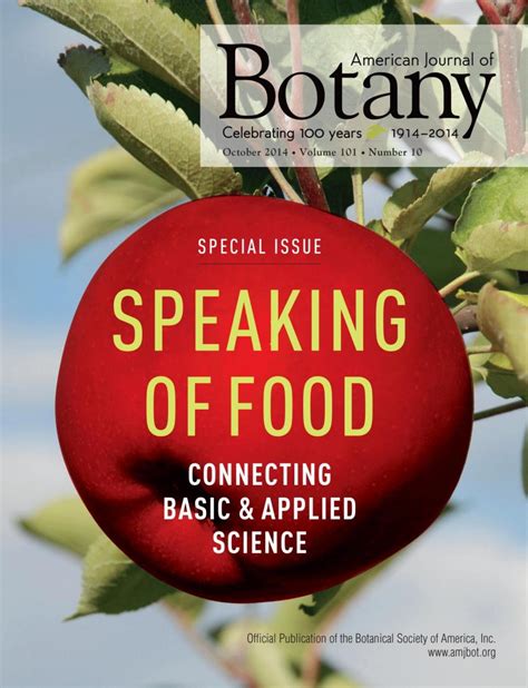 In journal of food science. Building a bridge from basic botany to applied agriculture