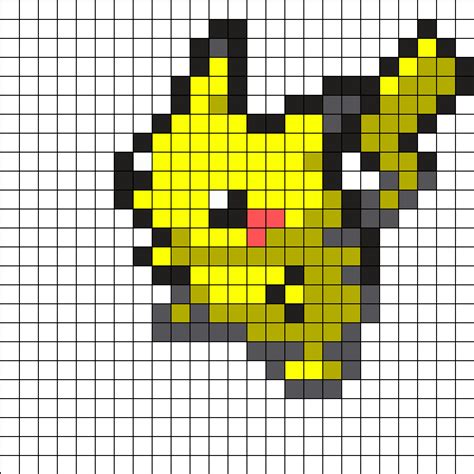 Pixel Art Pokemon Pikachu Pokemon Sprites Pokemon Bead Pokemon
