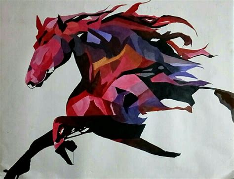 Horse Abstract Painting This Abstractpainting Is Created On 24x24