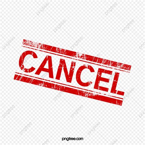 Cancel Sign White Transparent Seal Texture Cancellation Sign Cancel