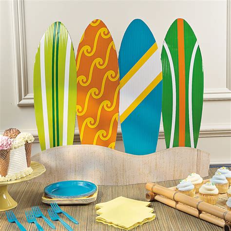 Surfs Up Birthday Table Topper Centerpieces Party Decorations Party Supplies Oriental
