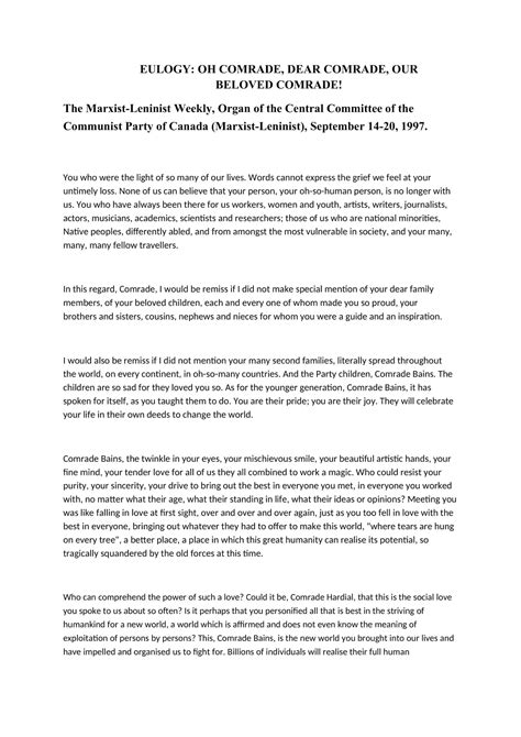 Free Printable Eulogy Templates [Mother, Father, Friend, Brother