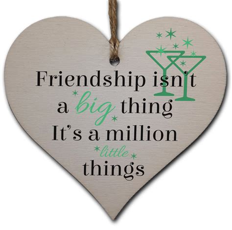 Handmade Wooden Hanging Heart Plaque T Perfect For Your Best Friend T In Can Ltd