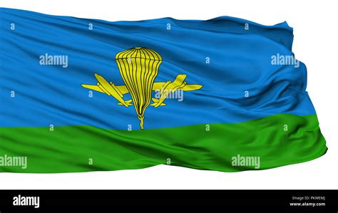 Russian Airborne Troops Flag Isolated On White Background 3d