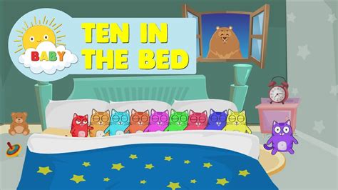 Ten In The Bed Cats Nursery Rhymes Babynoted Tv Youtube