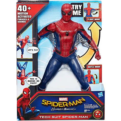 Marvel Spider Man Homecoming Tech Suit Spider Man Action Figure Iwoot Uk