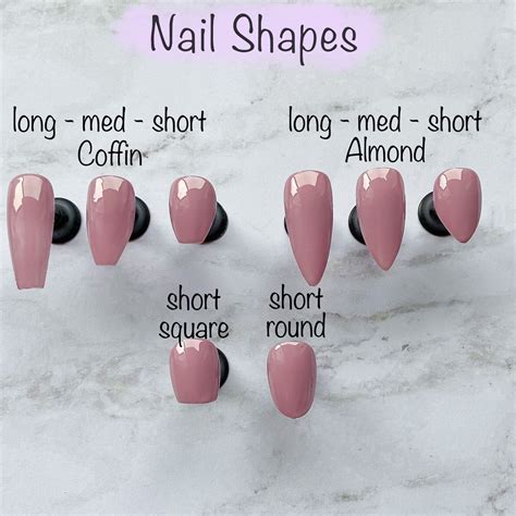 Nail Shapes And Lengths Acrylic Nails Almond Shape Rounded Acrylic