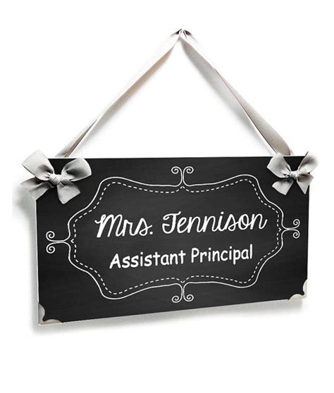 Personalized Assistant Principal Office Name Door Sign