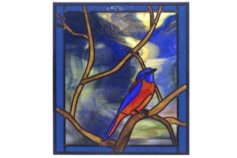 Check spelling or type a new query. Hand Crafted Bluebird In Twisted Oak Branch Stained Glass ...