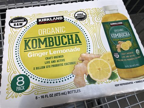 Curious About The Kirkland Organic Ginger Lemonade Kombucha At Costco