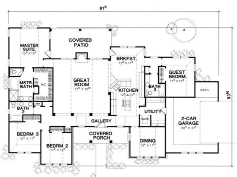 Awesome Four Bedroom One Story House Plans New Home Plans Design