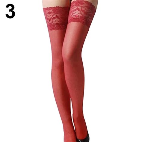 Fashion Pair Women S Sexy Stocking Floral Lace Top Stay Up Thigh High