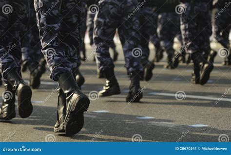 Soldiers On The March Stock Image Image Of Armed Marching 28670541