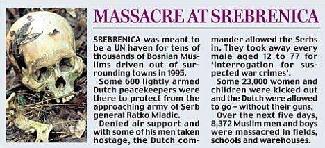 Serbs never demilitarised around srebrenica, despite being required to do so under the 1993 united nations security council resolution 819. Srebrenica Genocide Blog: BOSNIAN GENOCIDE CONVICT CRIES FOUL