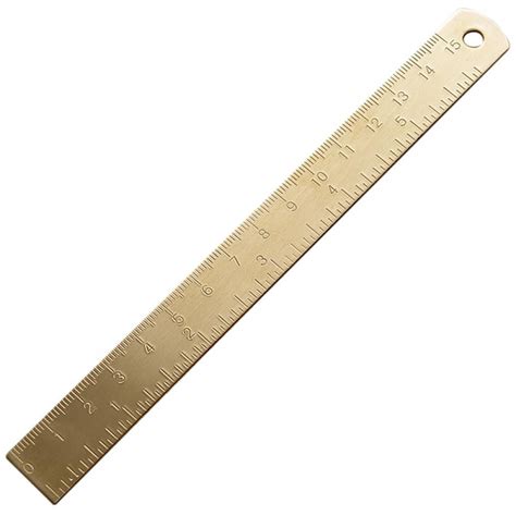 Gold Brass Ruler Handy Straight Ruler Vintage Metal Copper Bookmark