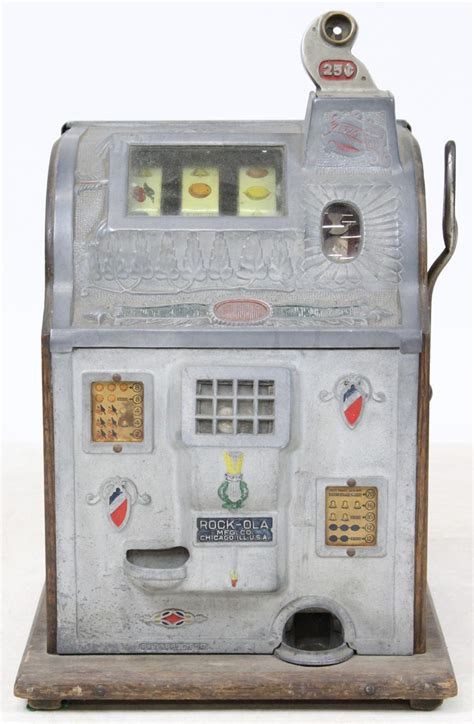 Sold Price Ca 1910 Rock Ola 25 Cent Slot Machine October 5 0120 9