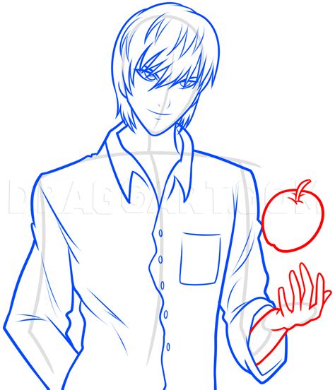 Drawing Light Yagami Step By Step Step By Step Drawing Guide By Dawn