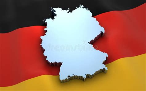 Germany Map And Flag Stock Vector Illustration Of German 2627289