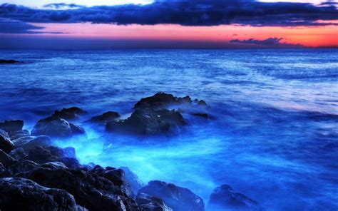 Blue Sea Water Light Wallpaper Nature And Landscape Wallpaper Better