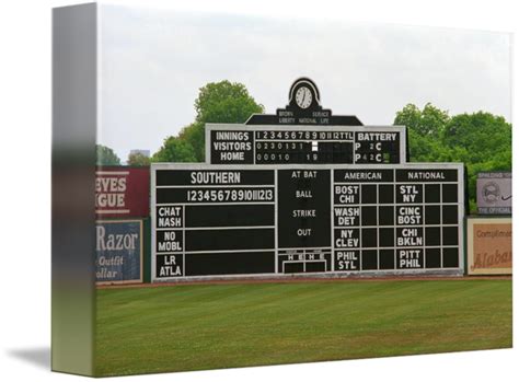 Vintage Baseball Scoreboard By Frank Romeo