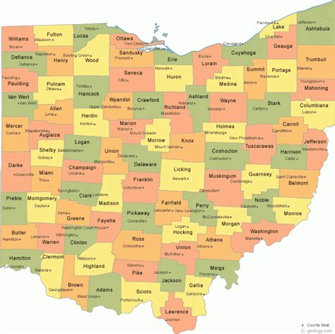 Map Of Ohio And Surrounding States Printable Map