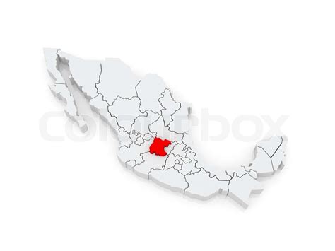 Map Of Guanajuato Mexico Stock Image Colourbox