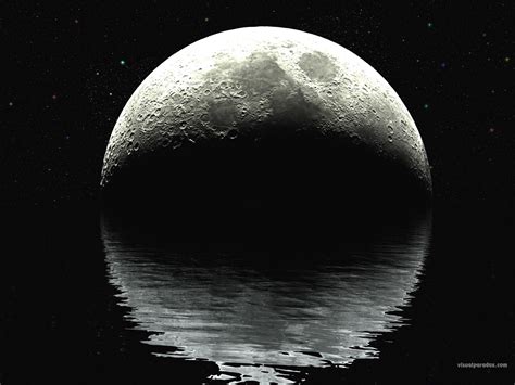 Moon Reflection On Water Moon Lunar Ocean Water Waves Ripples Night Stars Planet