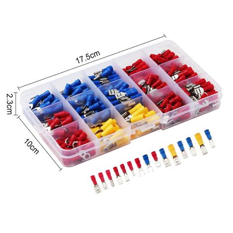 280pcsset Cable Lugs Assortment Kit Wire Flat Female And Male